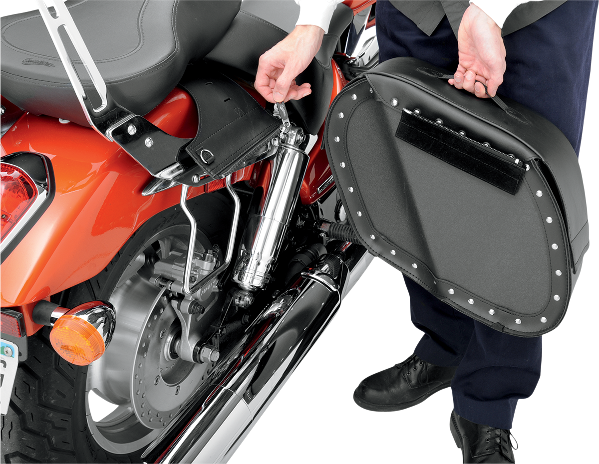 Drifter Saddlebags with Shock Cutaway - Black