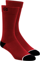 Solid Socks - Red - Large/XL