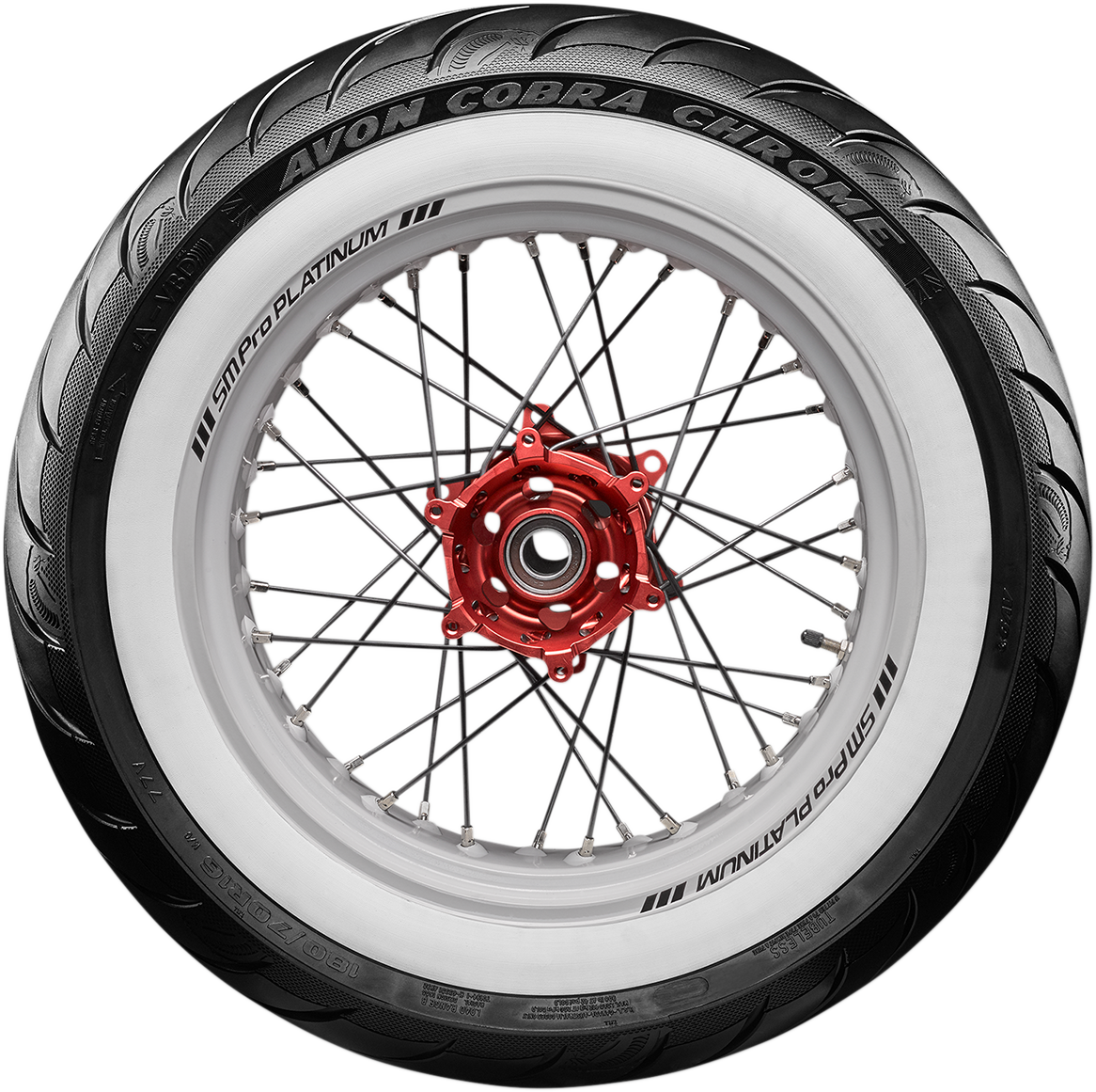 Tire - Cobra Chrome AV92 - Rear - 150/80R16 - Wide Whitewall - 71V