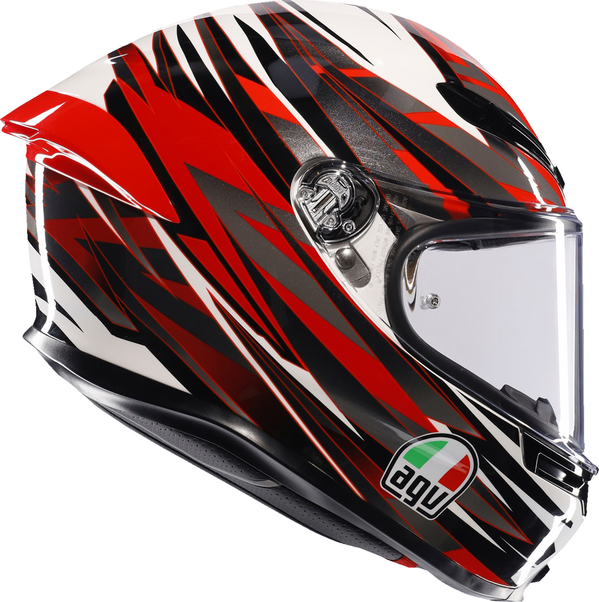 K6 S Helmet - Reeval - White/Red/Gray - 2XL