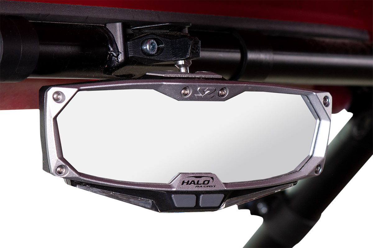 Mirror - Halo R - Rear View w/LED Cabin Light - Rectangle - Black w/Silver Bezel - Pro XP 2020 - 2020