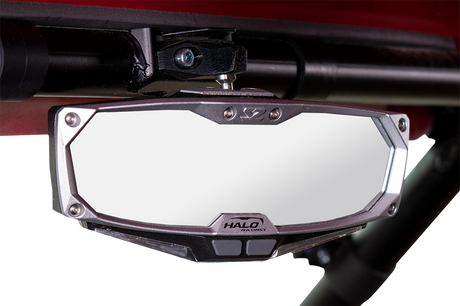 Mirror - Halo R - Rear View w/LED Cabin Light - Rectangle - Black w/Silver Bezel - Pro XP 2020 - 2020