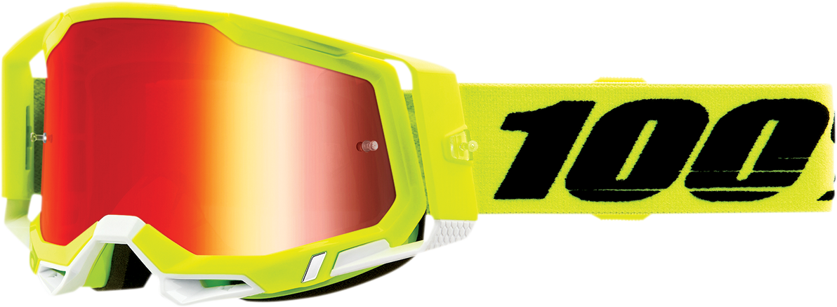 Racecraft 2 Goggles - Fluo Yellow - Red Mirror