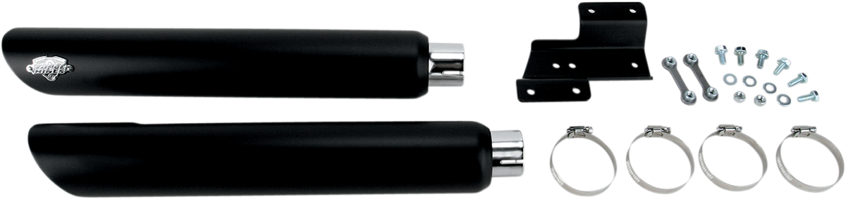 Twin Slash Mufflers - Black 2007 - 2017