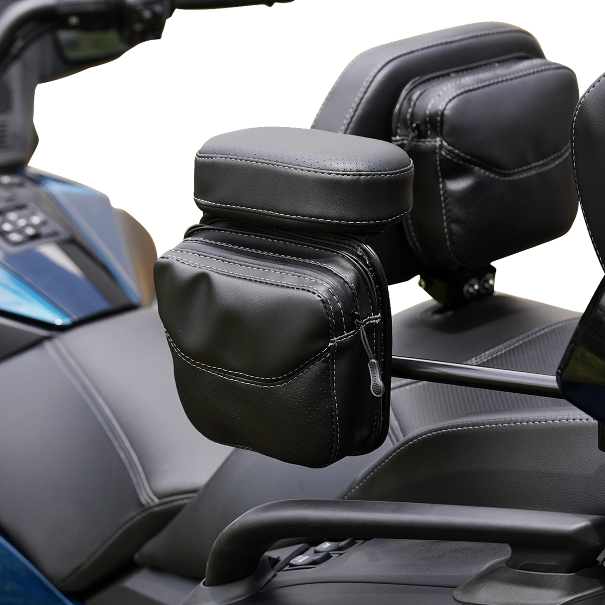 Platinum Arm Rest Pouch - Passenger - Two-Toned Black - Can-Am Spyder RT LTD \'20-\'24 2020 - 2024