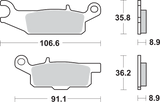 Off-Road Sintered Brake Pads - YFM 2009 - 2014