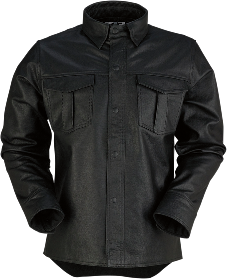 Motz Leather Shirt - Black - Medium