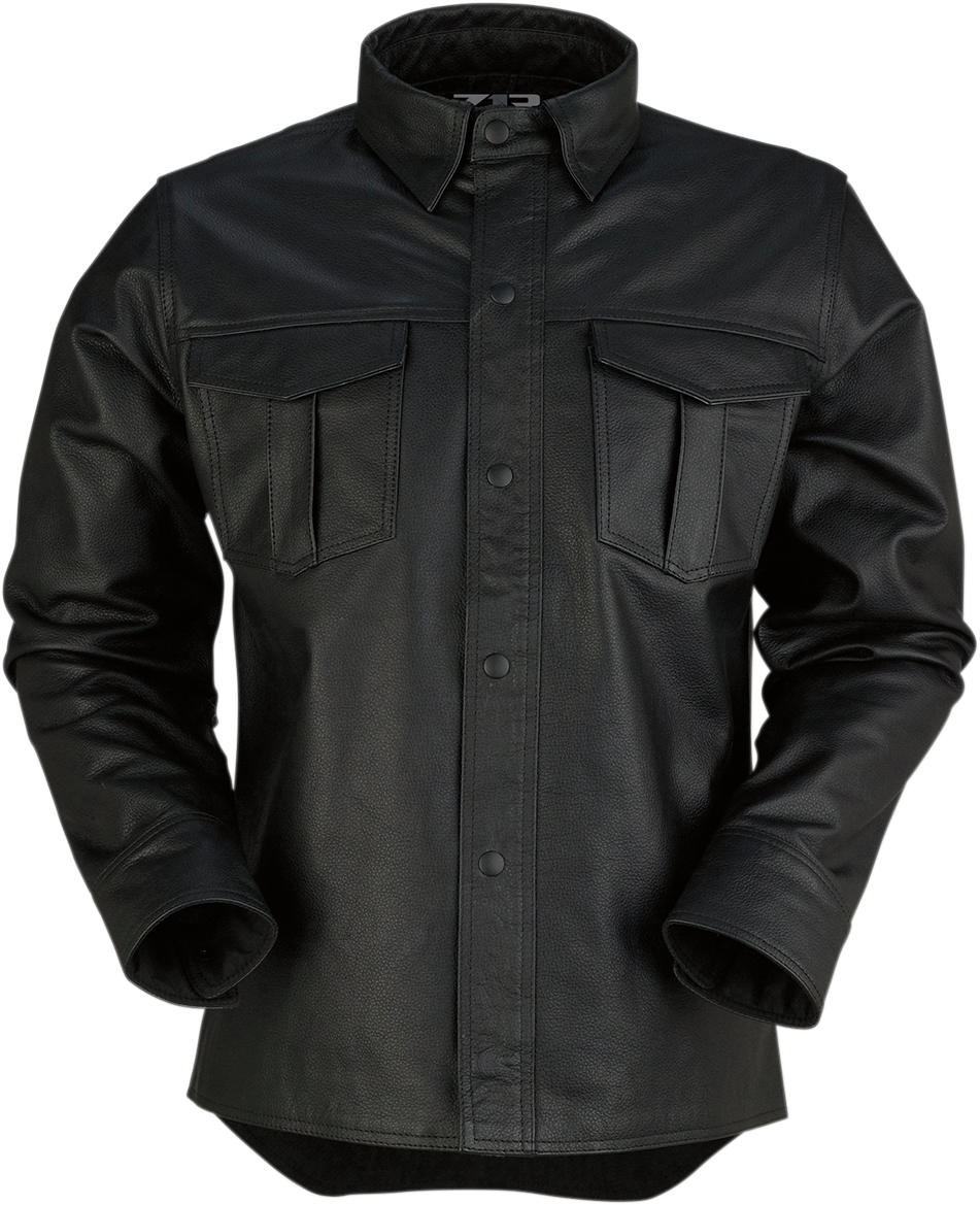 Motz Leather Shirt - Black - 2XL