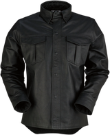 Motz Leather Shirt - Black - 2XL