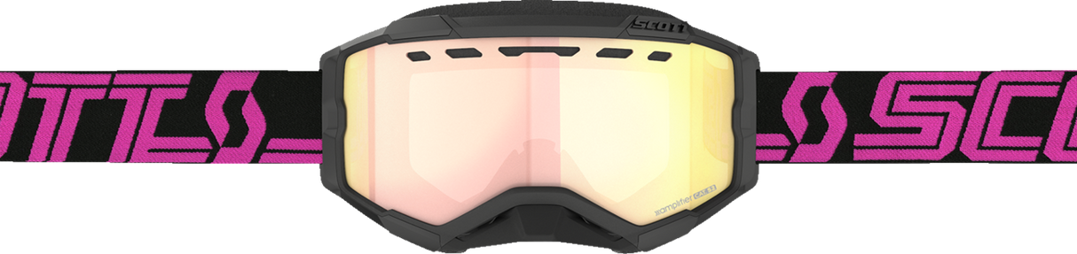 Fury Snow Goggles - Black/Pink - Enhancer Rose Chrome