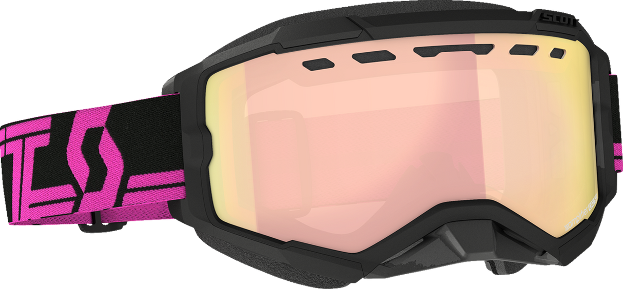 Fury Snow Goggles - Black/Pink - Enhancer Rose Chrome