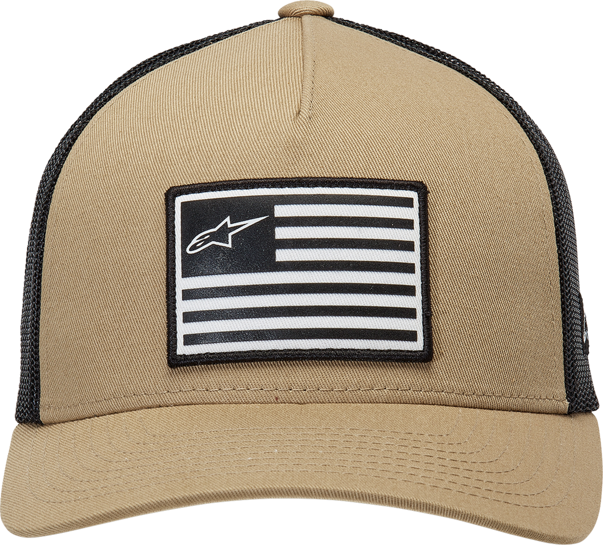 Flag Snapback Hat - Sand/Black - One Size