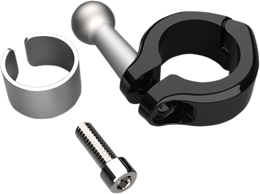 Ball Mount - Aluminum Clamp - 7/8\" - 1\" Handlebars - Black