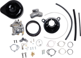 Super E Carburetor with Stealth Air Cleaner Kit - Gloss Black - Evolution Big Twin 1993 - 1999