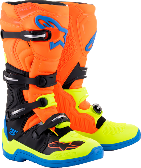 Tech 5 Boots - Orange Fluorescent/Blue/Yellow Fluorescent - US 7