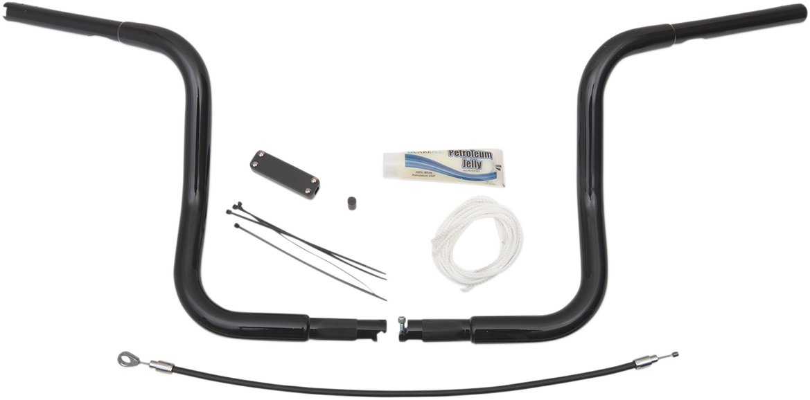 Handlebar Kit - Rounded Top - 12\" - Black 2008 - 2013