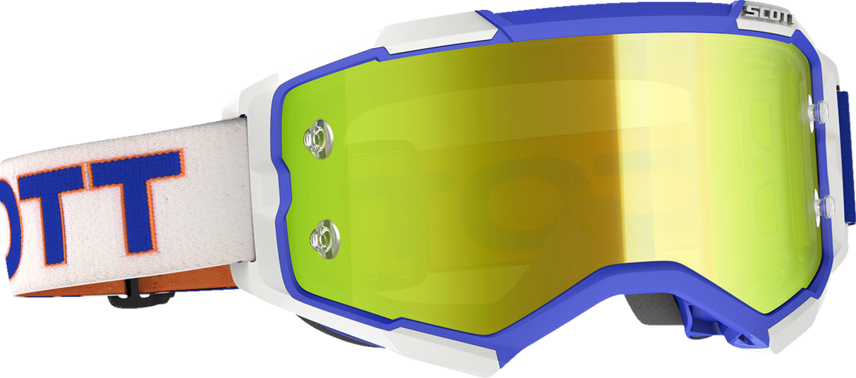 Fury Goggles - Retro White/Blue - Yellow Works