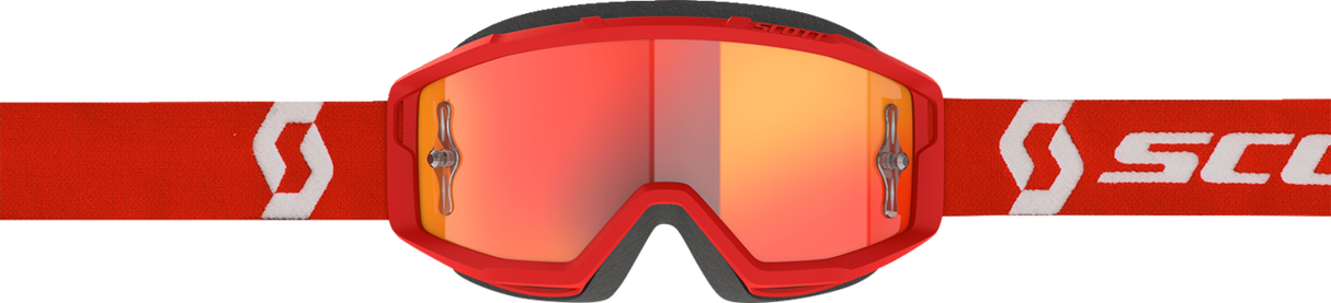 Primal Goggles - Red/White - Orange Chrome Works