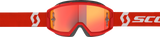 Primal Goggles - Red/White - Orange Chrome Works