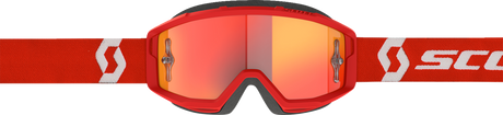 Primal Goggles - Red/White - Orange Chrome Works