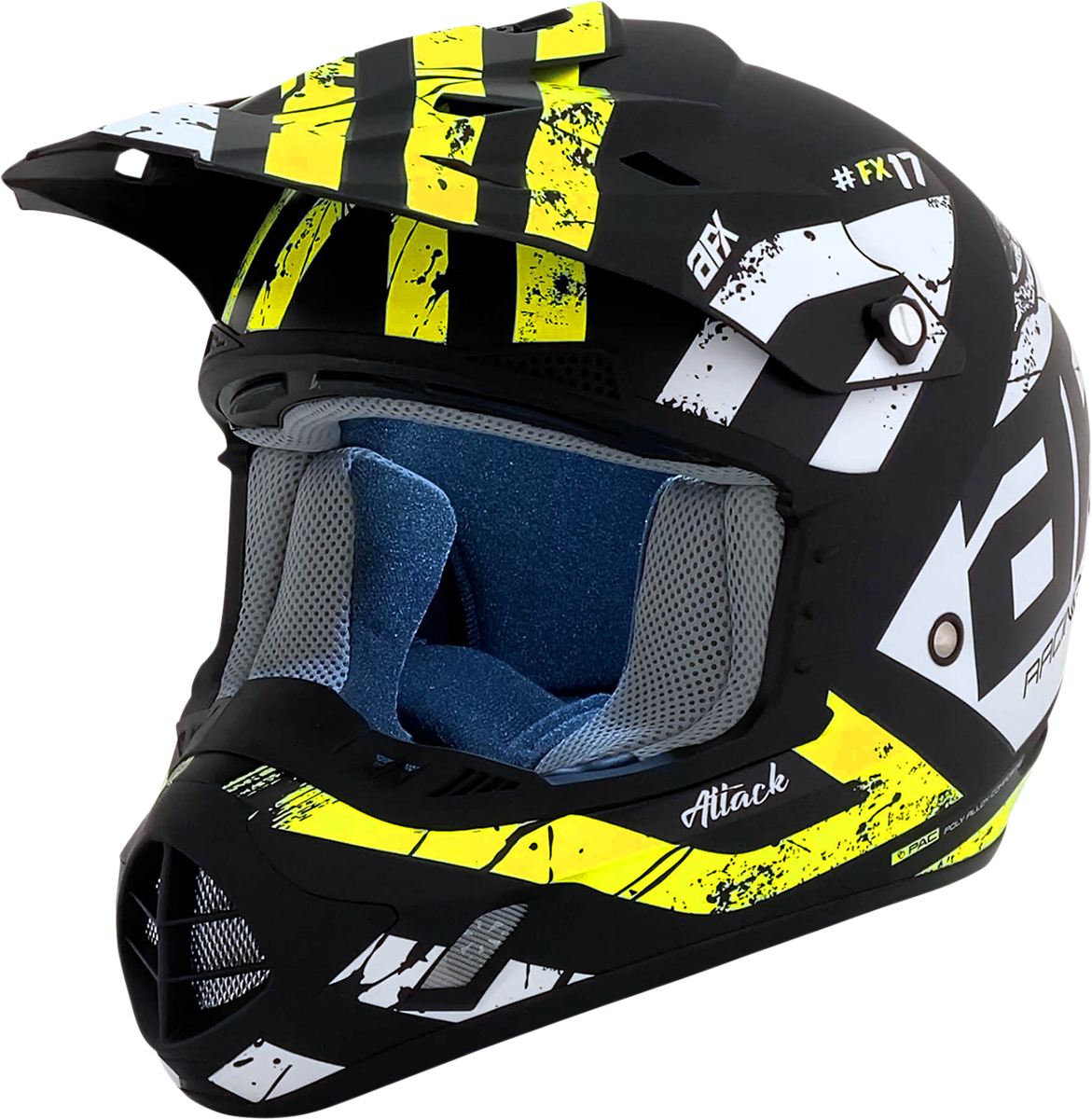 FX-17Y Helmet - Attack - Matte Black/Hi-Vis Yellow - Medium