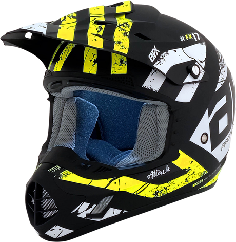 FX-17Y Helmet - Attack - Matte Black/Hi-Vis Yellow - Medium