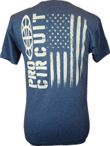 Logo Flag T-Shirt - Heather Navy - Large