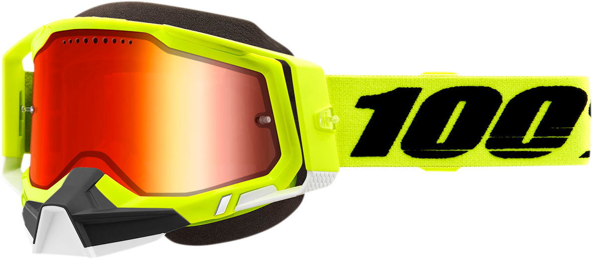 Racecraft 2 Snow Goggles - Fluo Yellow - Red Mirror