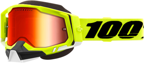 Racecraft 2 Snow Goggles - Fluo Yellow - Red Mirror