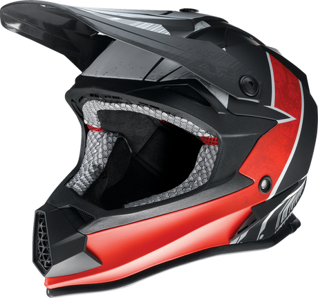 Youth F.I. Helmet - Fractal - MIPS® - Matte Black/Red - Medium