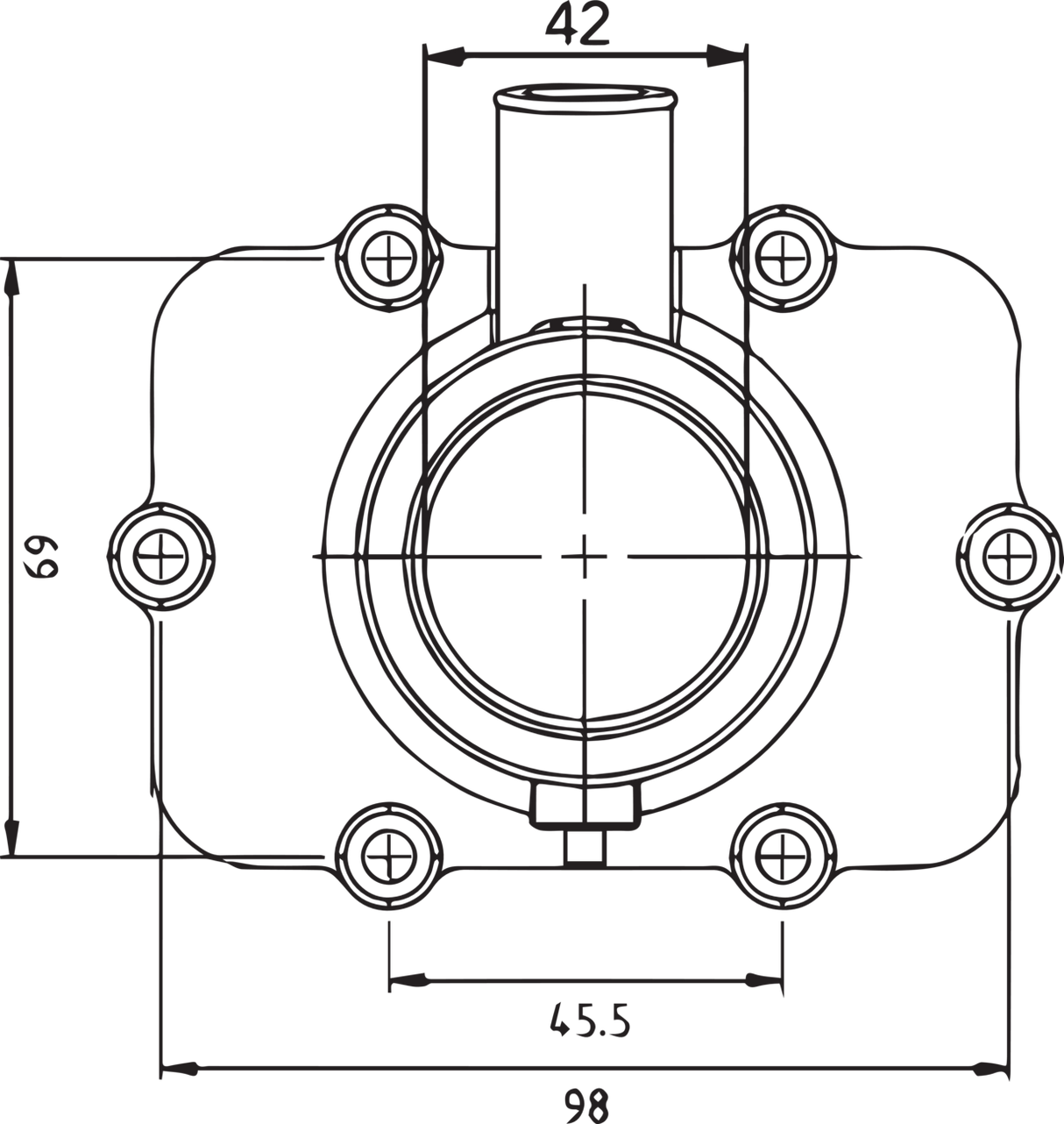 Carburetor Mounting Flange - Ski-Doo 1977 - 1997