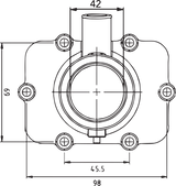 Carburetor Mounting Flange - Ski-Doo 1977 - 1997