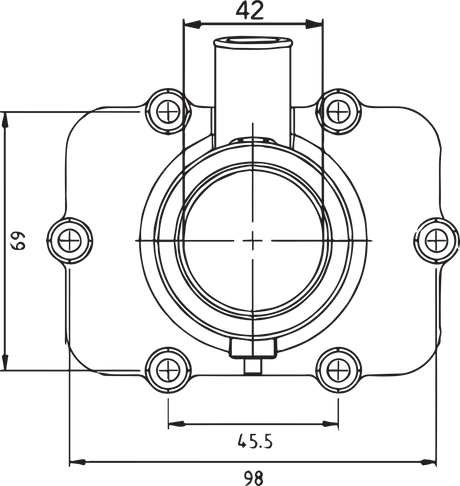 Carburetor Mounting Flange - Ski-Doo 1977 - 1997