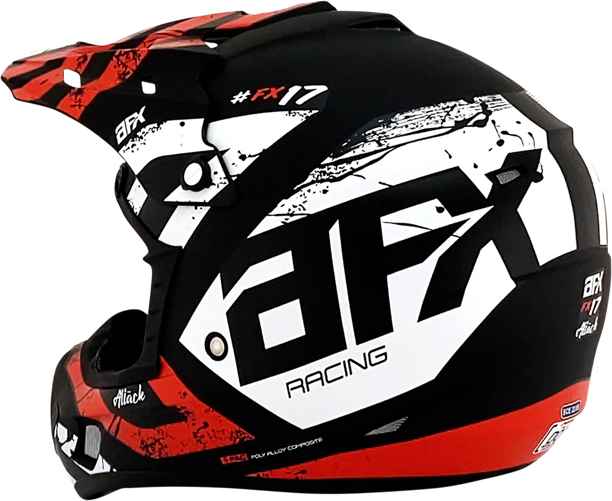 FX-17Y Helmet - Attack - Matte Black/Red - Medium