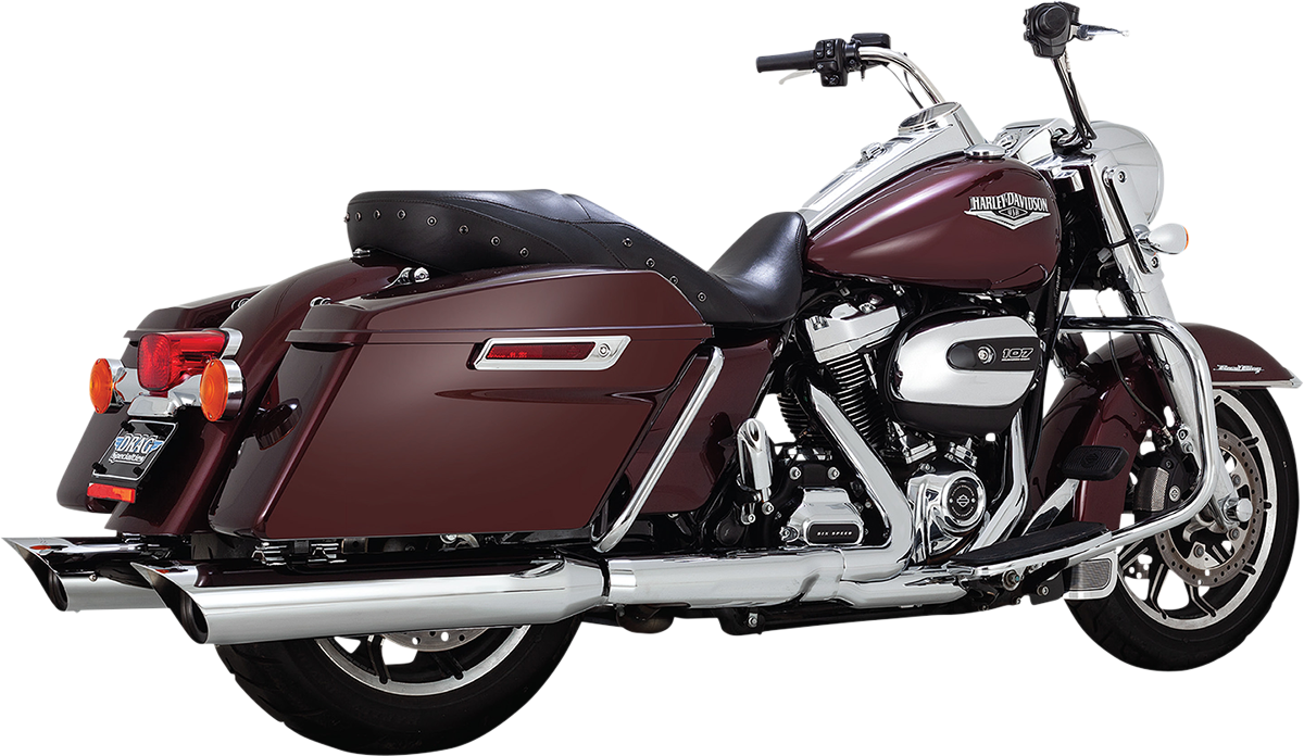 4.5\" Scalloped Mufflers - Chrome - M8 FL 2017 - 2021