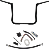 Handlebar Kit - Flat Top - 14\" - Black 2008 - 2013