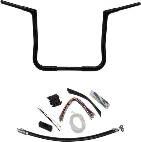 Handlebar Kit - Flat Top - 14\" - Black 2008 - 2013