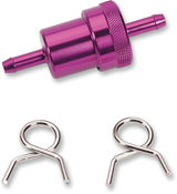 Anodized Aluminum Fuel Filter - Purple - 1/4\"