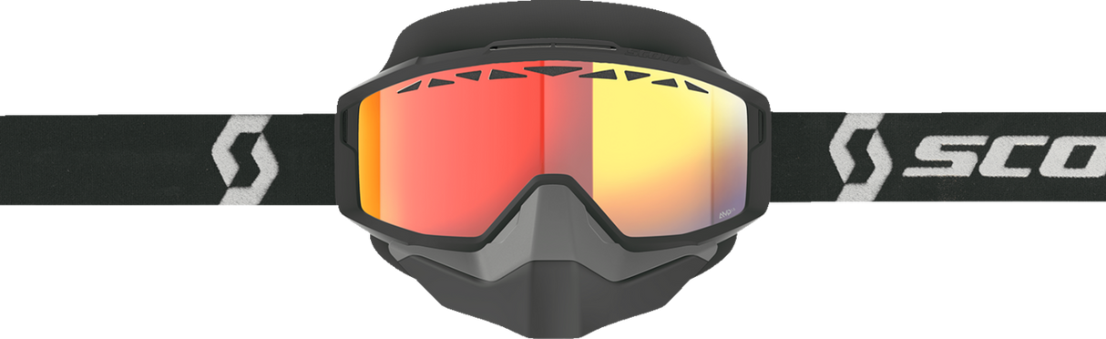 Split OTG Snow Goggle - Light Sensitive - Black/White - Red Chrome