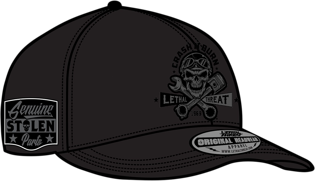 Crash \'n Burn Baseball Hat - Black - One Size