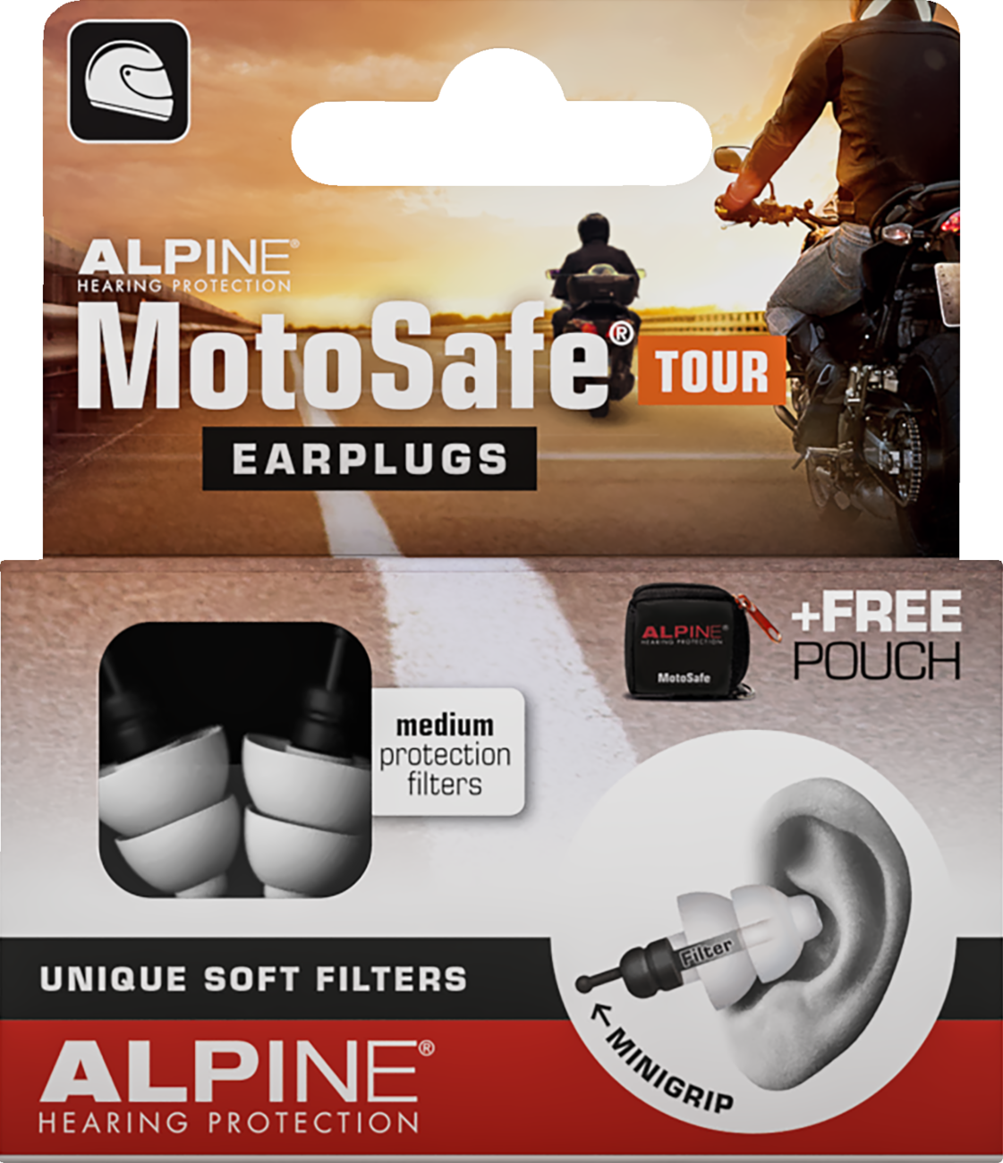 MotoSafe Earplugs - Tour - 6 Pack