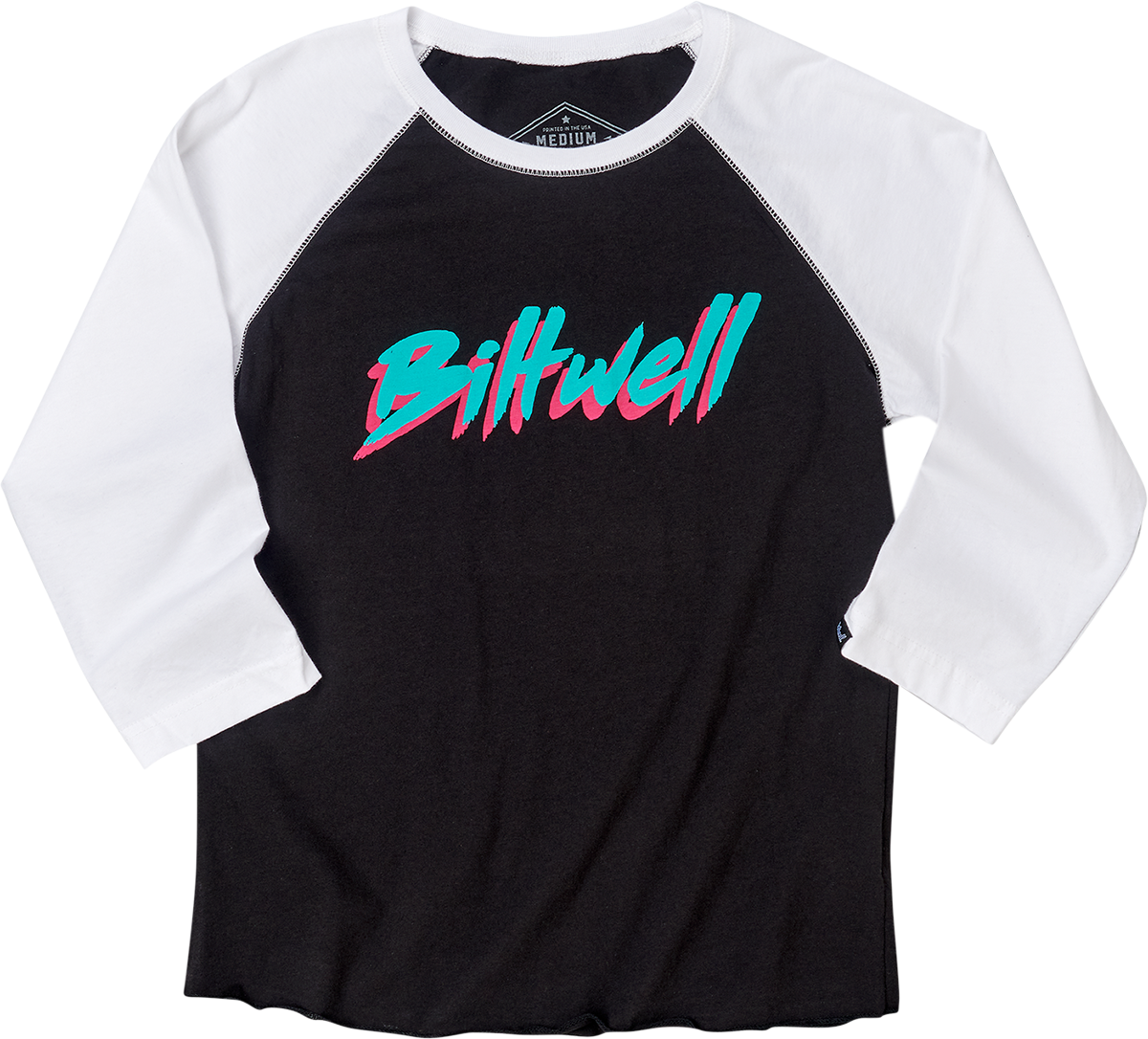 Women\'s 1985 Raglan T-Shirt - Black/White - XL