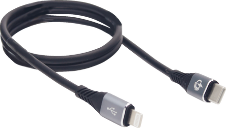 Male USB-C to Male Lightning Cable - Phone - Charger - 24\" - Black