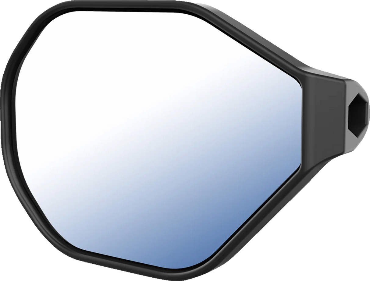 Tough-Mirror™ - Side View - Oval - Black - Left