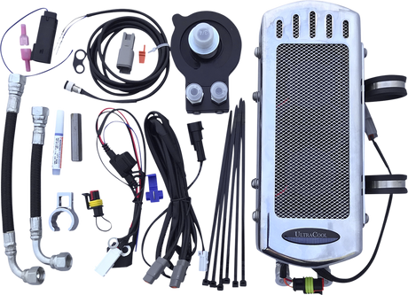 Side Mount Oil Cooler Kit - Chrome - M8 Softail 2018 - 2020