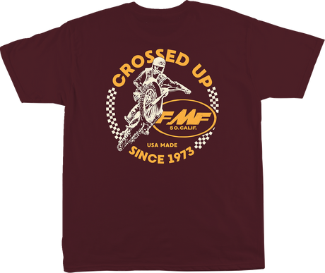 Crossed Up T-Shirt - Maroon - Small