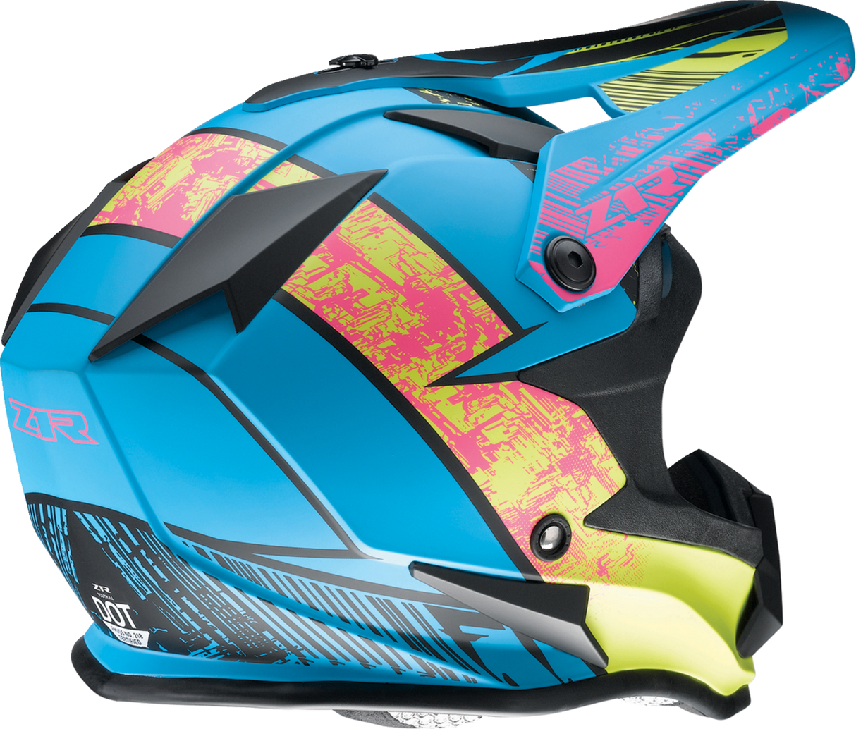 Youth F.I. Helmet - Fractal - MIPS® - Matte Blue/Hi-Viz - Small