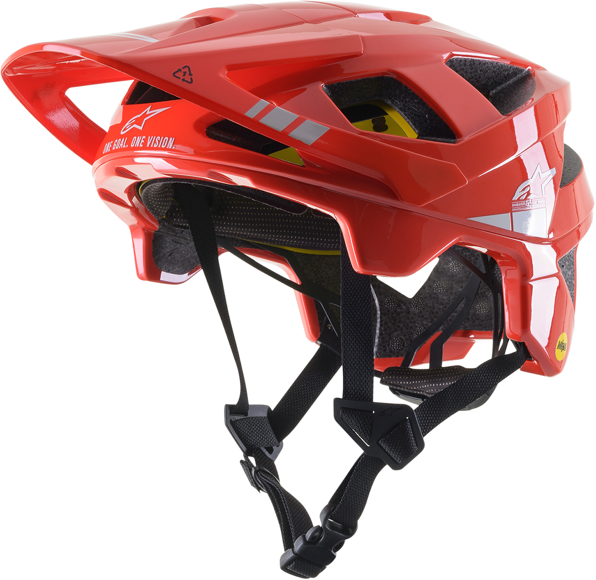 Vector Tech Helmet - Bright Red/Light Gray Glossy - MIPS® - Small