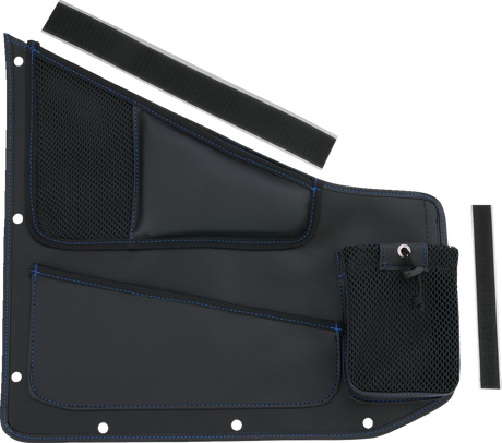 Kaliber Side Organizer - Driver and Passenger - Black w/ Blue Stitching 2015 - 2023