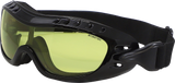 Night Hawk Goggles - Gloss Black - Yellow